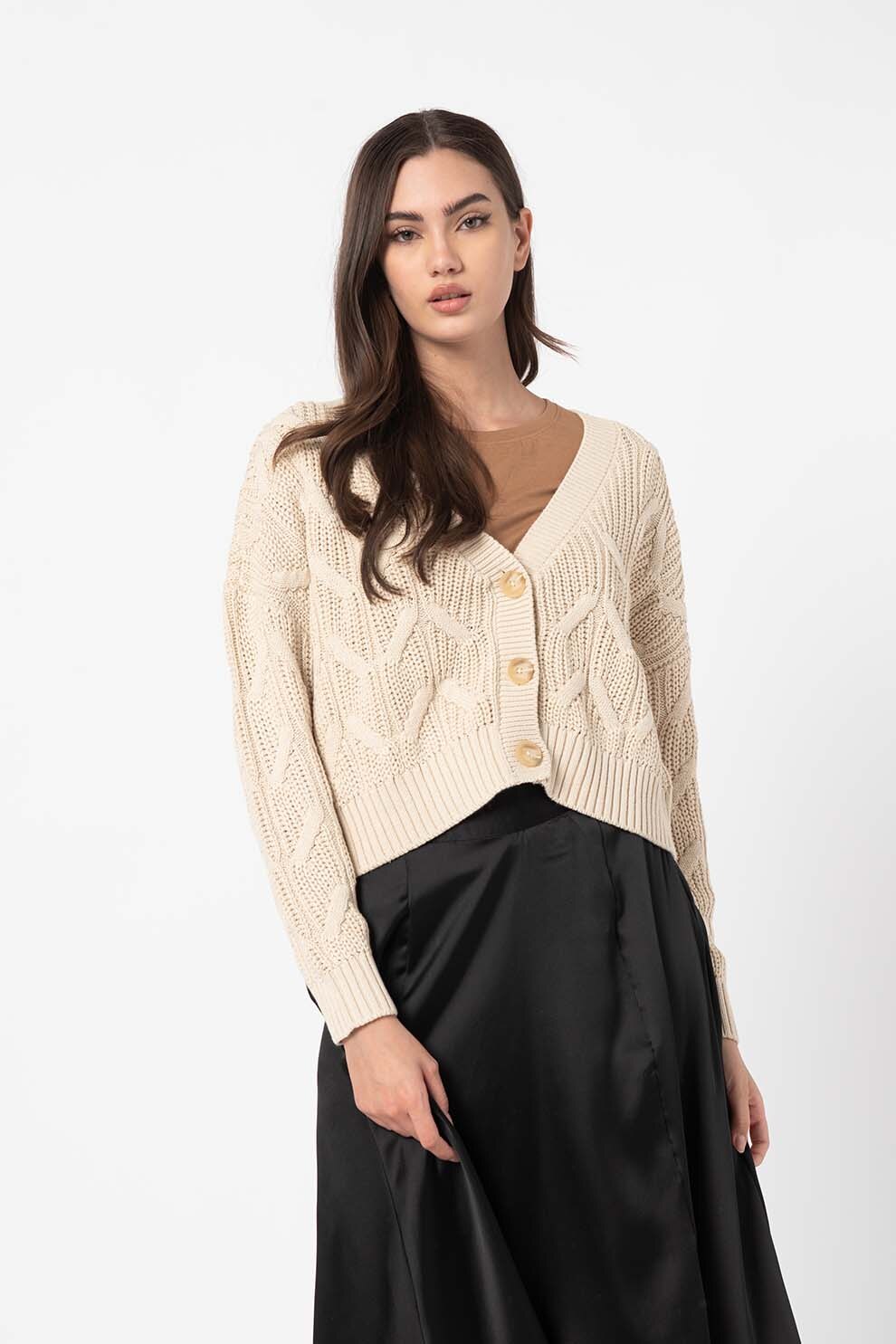 Only, Cardigan crop Mette, Maro nisip