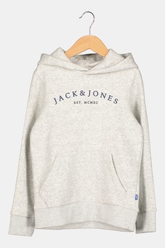 Jack&Jones, Hanorac cu imprimeu logo, Gri melange Jack&Jones, Hanorac cu imprimeu logo, Gri melange