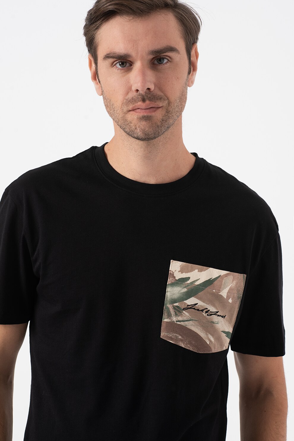 Jack&Jones, Tricou relaxed fit Camino, Negru