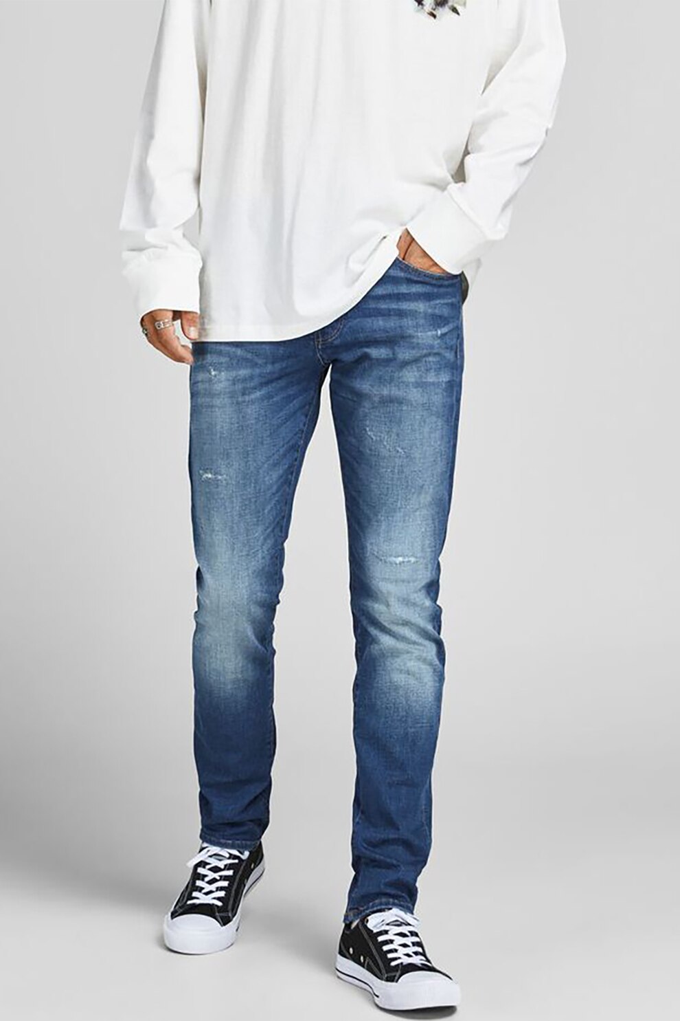 Jack&Jones, Blugi slim fit Glenn Icon 358, Albastru deschis