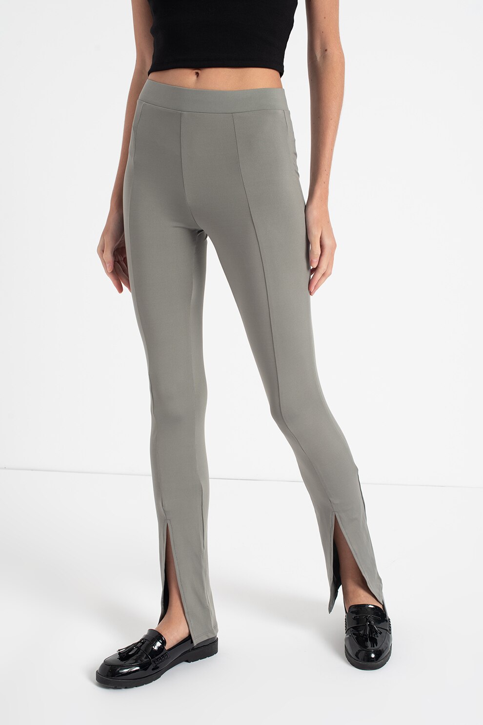 Only, Colanti cu slituri frontale Emily, Gri cenusa