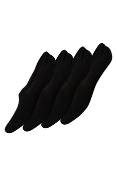 Pieces, Set de sosete foarte scurte din amestec de bumbac organic - 4 perechi, Negru Pieces, Set de sosete foarte scurte din amestec de bumbac organic - 4 perechi, Negru