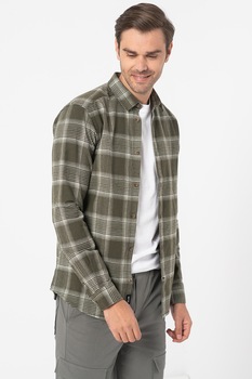 Only & Sons, Camasa cu imprimeu in carouri Mai, Verde militar Only & Sons, Camasa cu imprimeu in carouri Mai, Verde militar