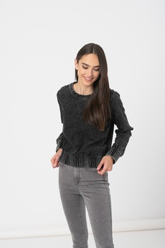 Noisy May, Bluza cu aspect de denim Lucca, Negru/Alb Noisy May, Bluza cu aspect de denim Lucca, Negru/Alb