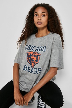 Noisy May, Tricou de bumbac organic cu maneci cazute Marta, Gri melange Noisy May, Tricou de bumbac organic cu maneci cazute Marta, Gri melange