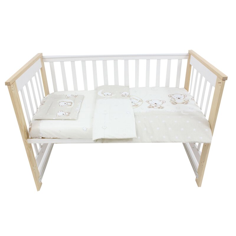 Lenjerie 3 piese, Prichindel, Ursulet sir crem,120x60cm