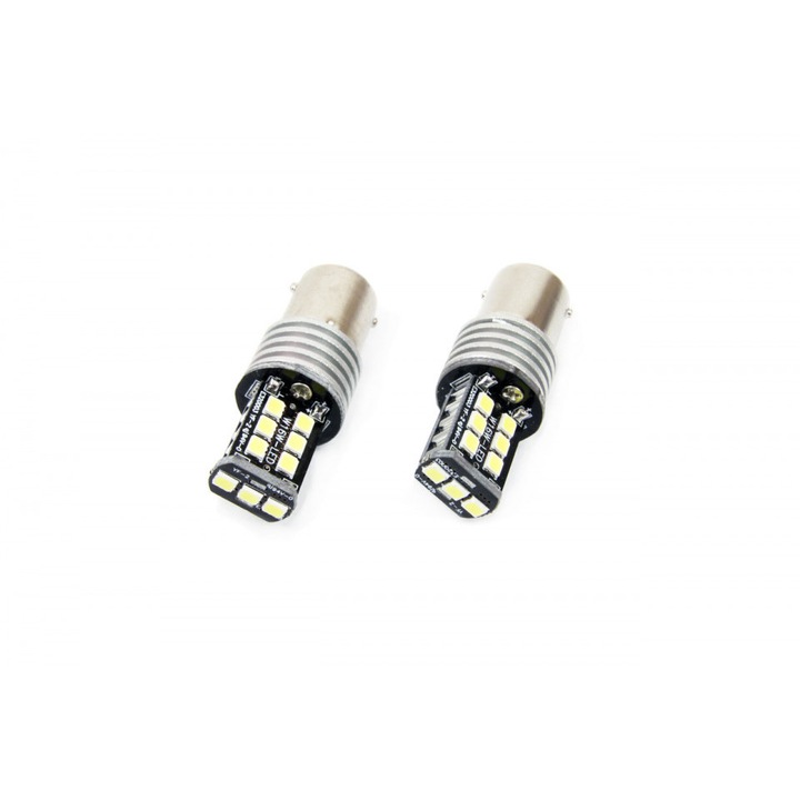 Készlet 2 db LED CANBUS 15SMD 2835 7.5W 1156 (P21W) fehér 12V / 24V