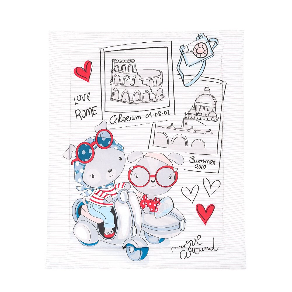 Pilota matlasata din bumbac 90x110 cm Love Rome