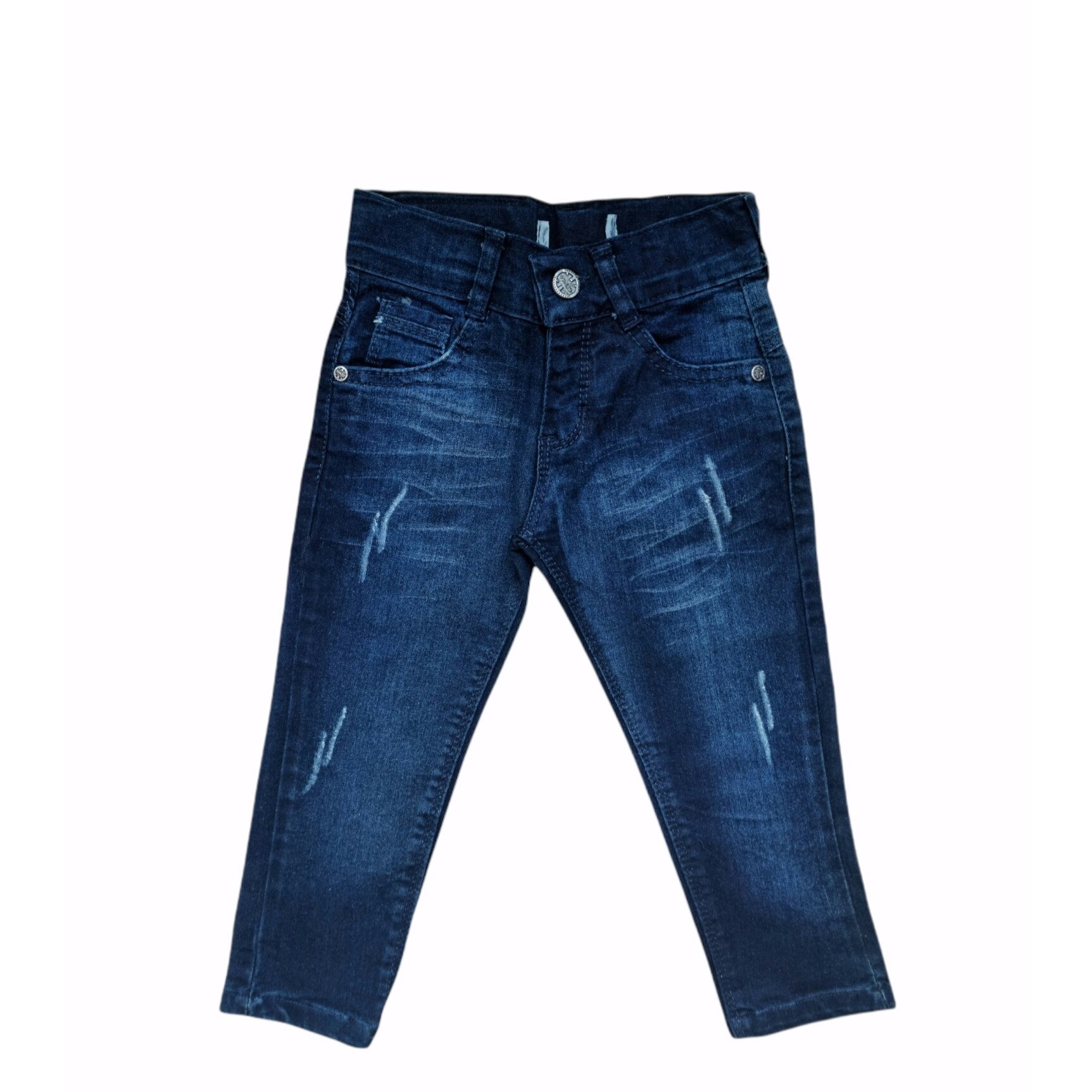 Blugi baieti slim fit denim prespalat