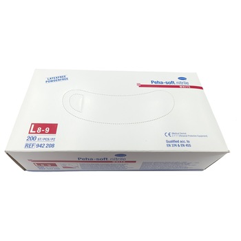 Set 200 Manusi premium, Hartmann Peha-soft, Nitril, nepudrate, alb, marimea L Set 200 Manusi premium, Hartmann Peha-soft, Nitril, nepudrate, alb, marimea L