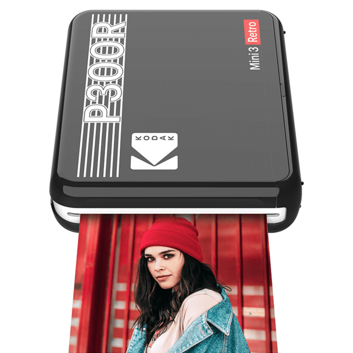 Imprimanta foto Kodak Mini 3 Plus Retro, Format hartie 7,6 × 7,6 cm Negru/Alb