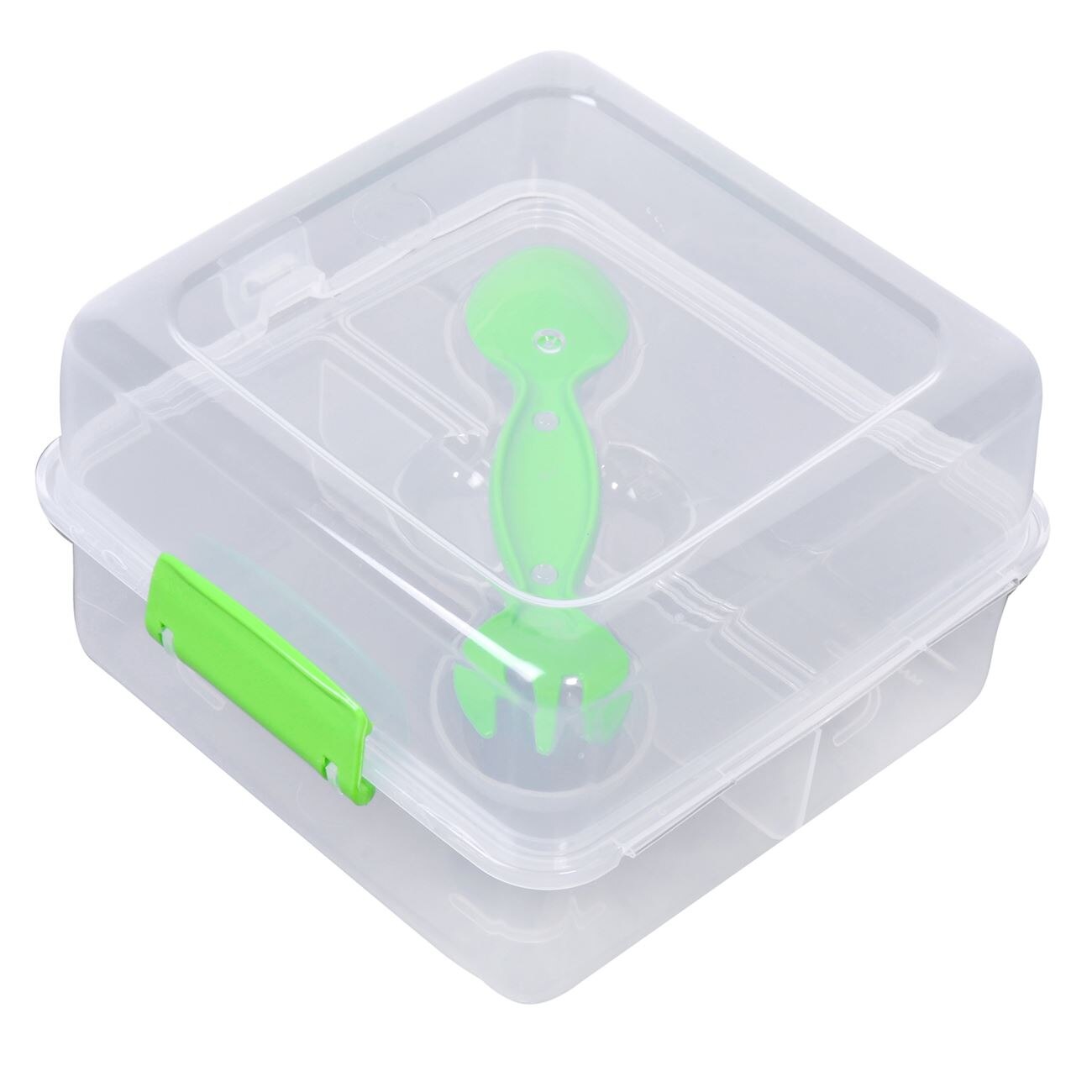 Recipient alimente Zola®, model transparent cu tacamuri, 850 ml