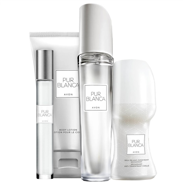Set cadou 4 produse Avon apa de parfum, mini apa de parfum, deodorant rollon,lotiune corp Pur 325 ml - eMAG.ro