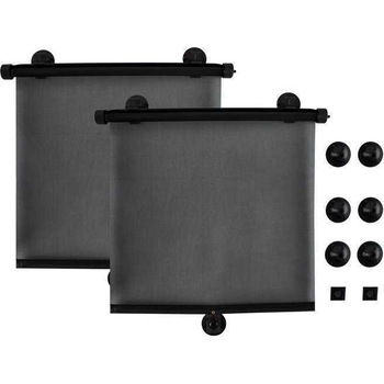 Set 2 parasolare auto retractabile 40x50 cm, Iso Trade, Negru Set 2 parasolare auto retractabile 40x50 cm, Iso Trade, Negru