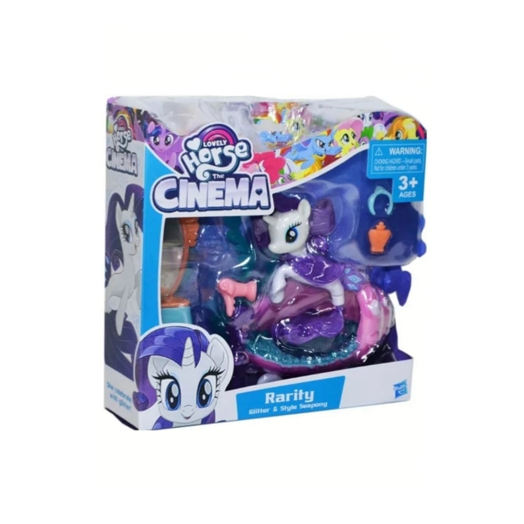 Figurina My little Pony Lovely Horse the Cinema , Rarity , alb, 7 cm