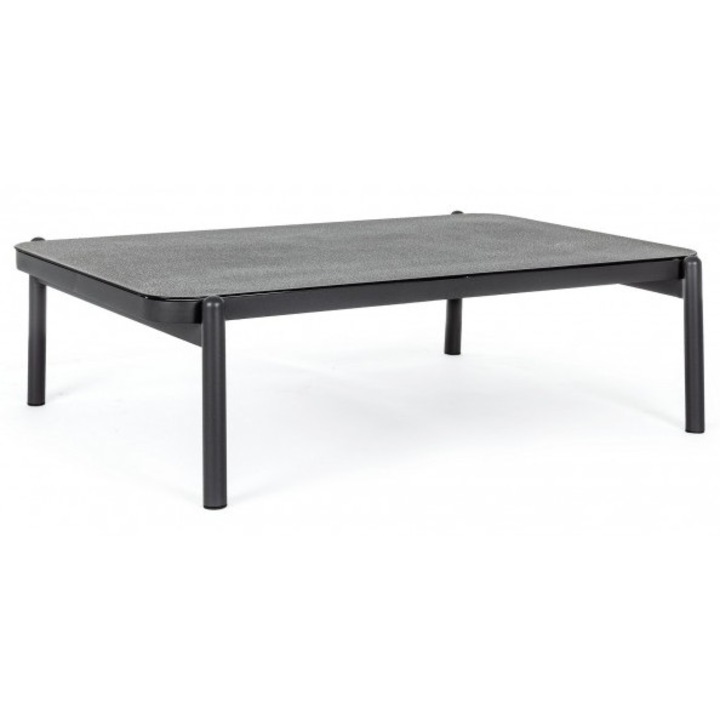 Masuta de cafea din fier cu blat din ceramica gri Florencia 120 cm x 75 cm x 36 h