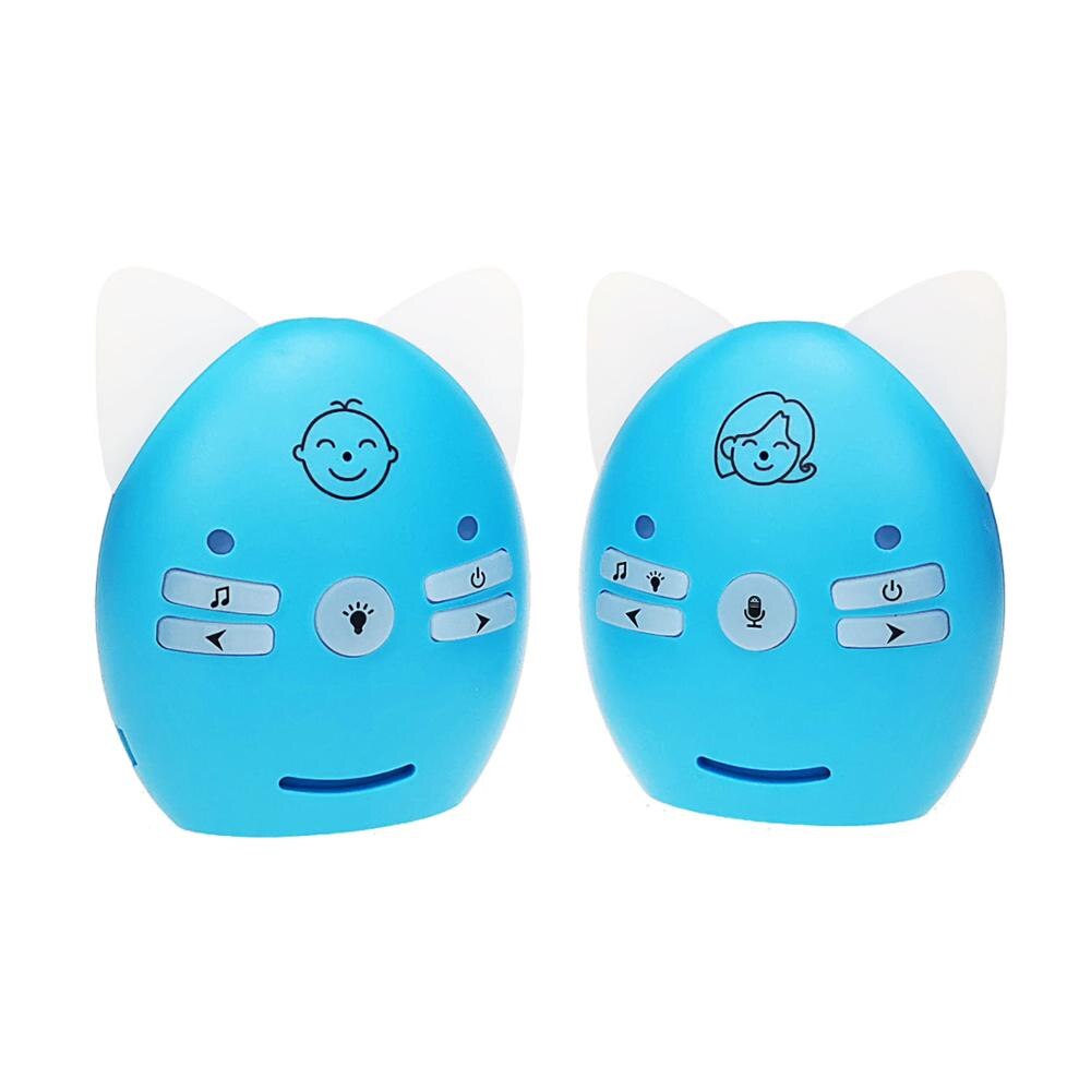 Baby Monitor Audio Bigshot Figurina Pisica, Transmisie de Pana la 300 m in Camp Deschis, Functie Pornire Muzica, Bleu