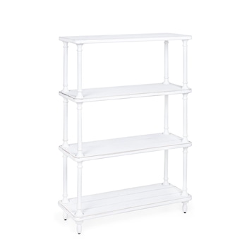 Raft fier alb antichizat cu 4 polite Janette 80 cm x 30 cm x 114 h Raft fier alb antichizat cu 4 polite Janette 80 cm x 30 cm x 114 h