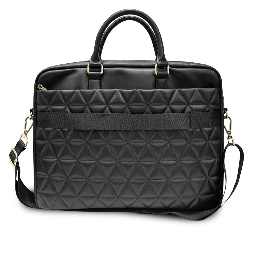 Geanta Guess Quilted compatibila cu laptop 16 inch Black