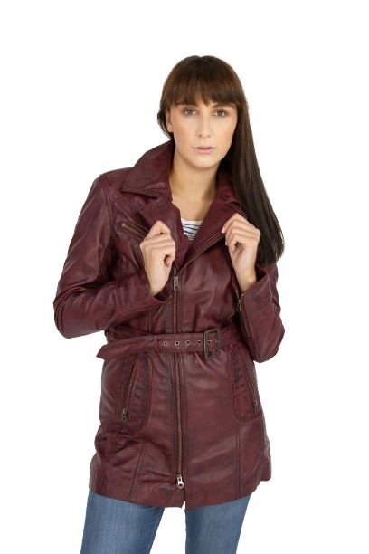 Jacheta piele Sara CBL, 34 EU, Rosu