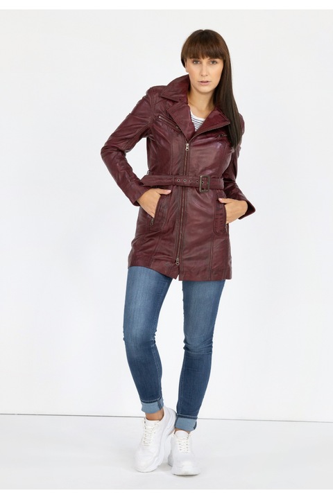 Jacheta piele Sara CBL, 34 EU, Rosu