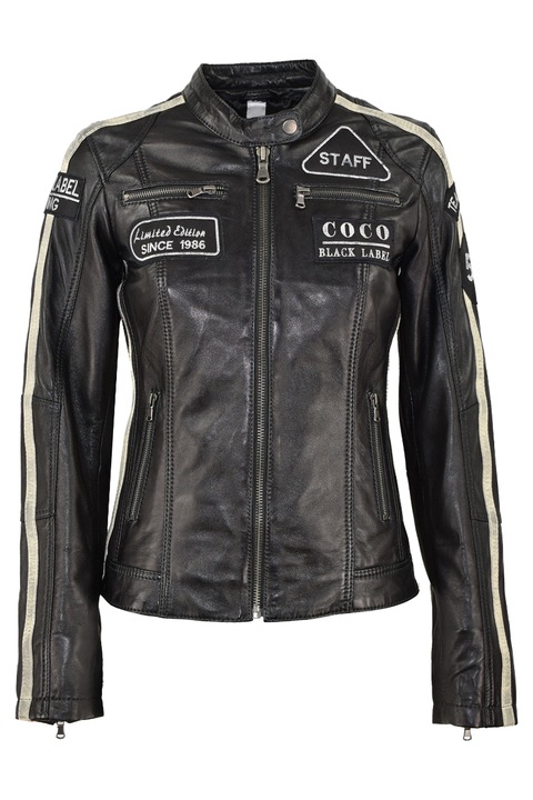 Geaca de piele Racing Girl CBL, Negru