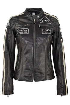 Geaca de piele Racing Girl CBL, Negru Geaca de piele Racing Girl CBL, Negru