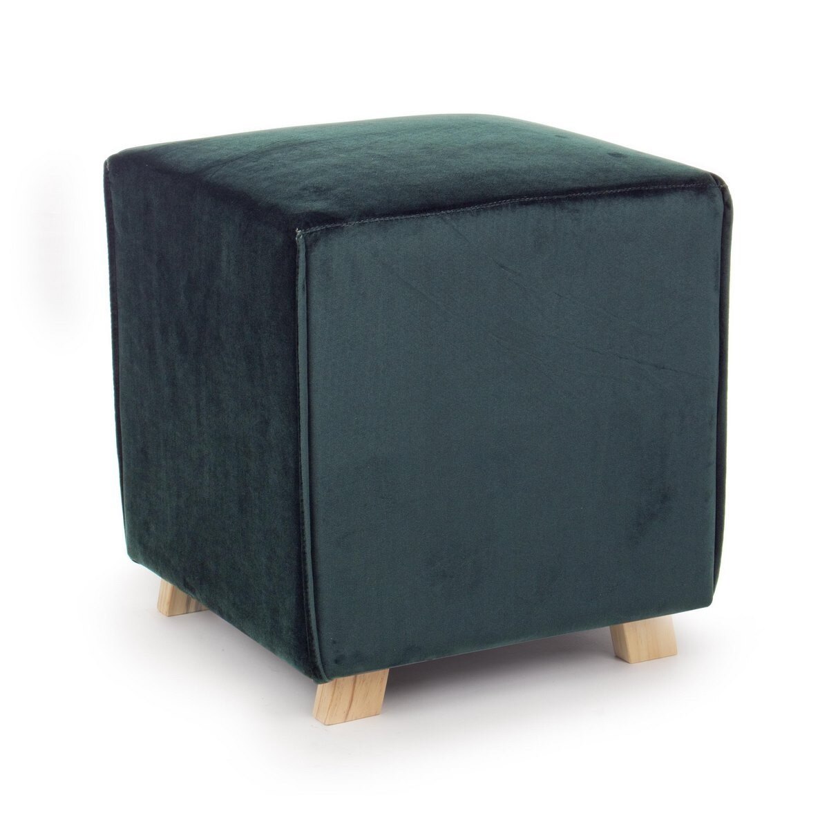 Taburet tapiterie catifea verde Adeline 40 cm x 40 cm x 44 h