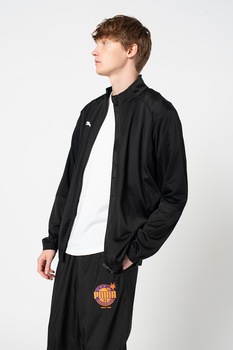 Puma, Bluza sport cu tehnologie dryCell si fermoar, pentru antrenament Liga, Negru Puma, Bluza sport cu tehnologie dryCell si fermoar, pentru antrenament Liga, Negru