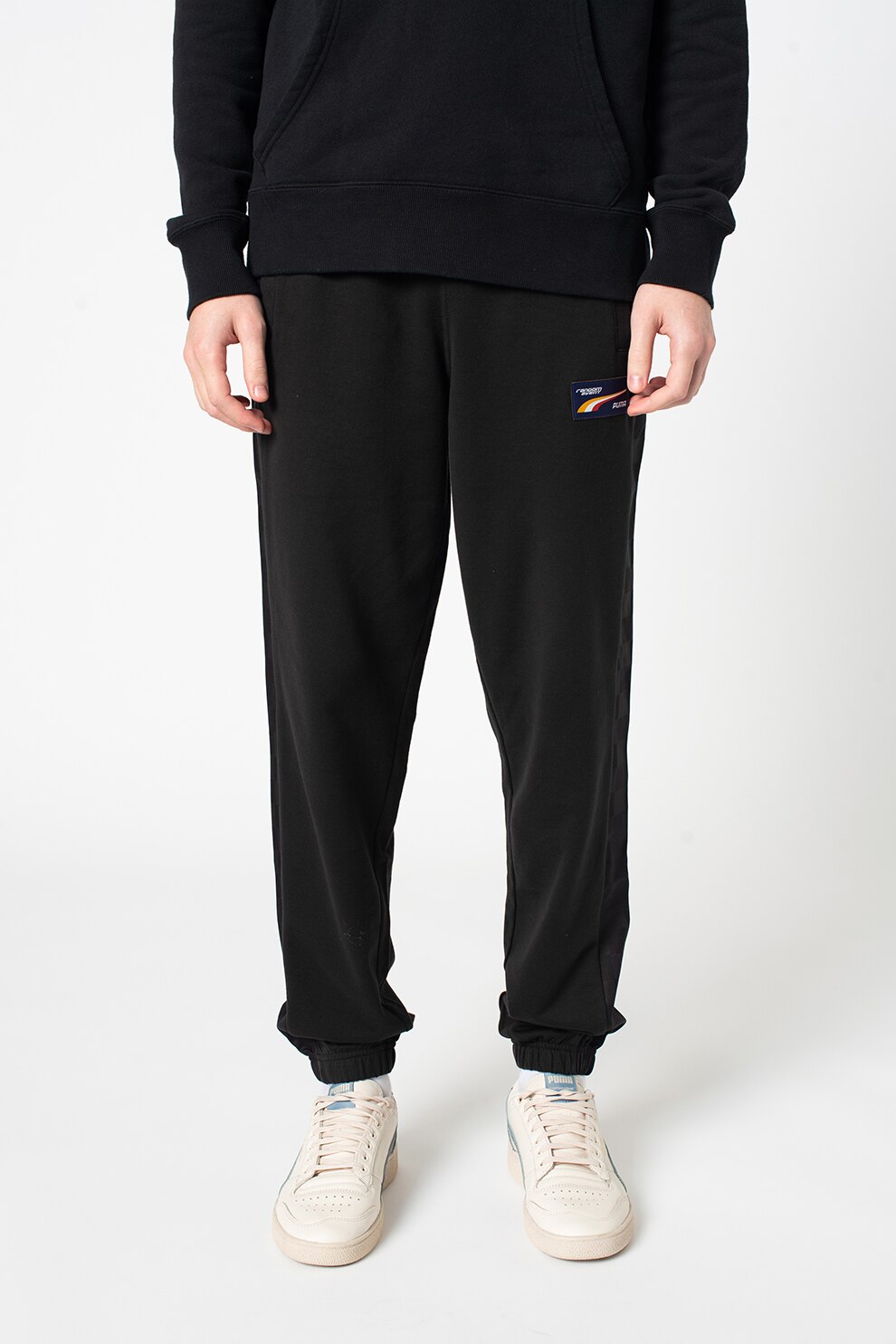 Puma, Pantofi sport conici cu buzunare laterale, Negru