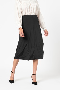 ICHI, Fusta cu talie inalta si croiala A Juvanna, Negru ICHI, Fusta cu talie inalta si croiala A Juvanna, Negru