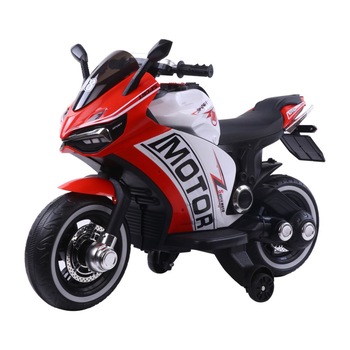 Motocicleta electrica cu scaun din piele KikkaBoo Windy Red Motocicleta electrica cu scaun din piele KikkaBoo Windy Red