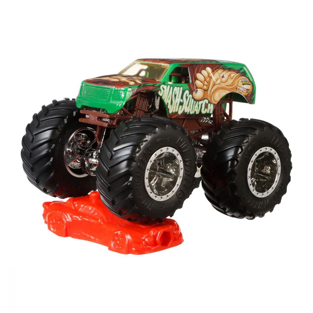 Masinuta Hot Wheels Monster Truck, Smash-Squatch