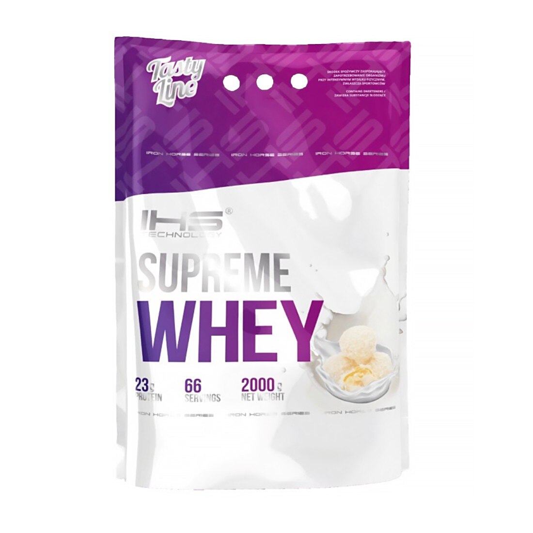 Proteine Iron Horse Supreme Whey, Nuca de cocos/Migdale, 2000g