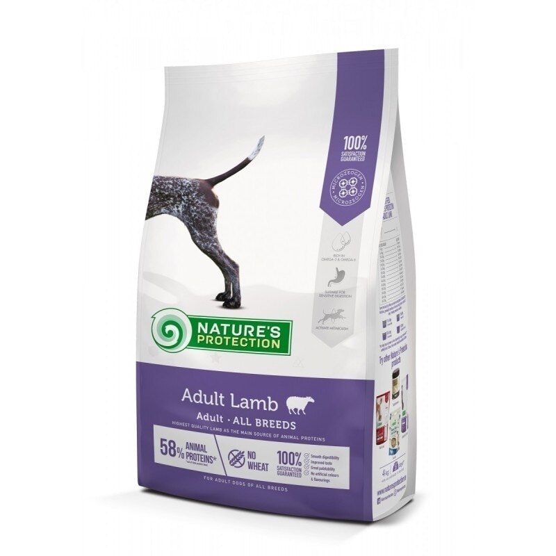 Hrana uscata pentru caini, Natures Protection Superior, adult miel 12 kg