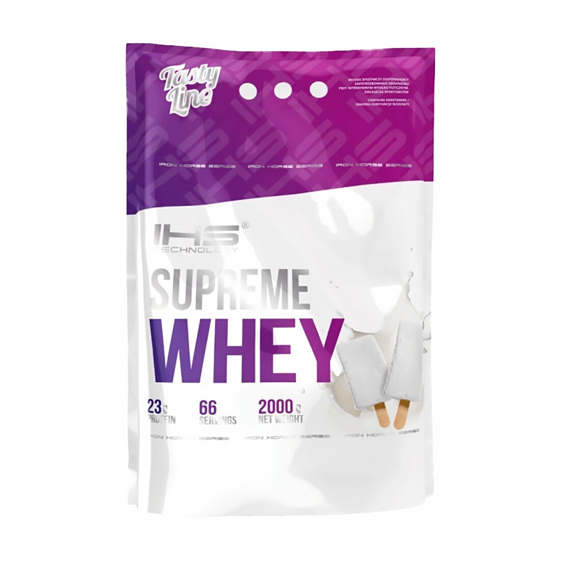 Proteine Iron Horse Supreme Whey, Inghetata cu lapte, 2000g