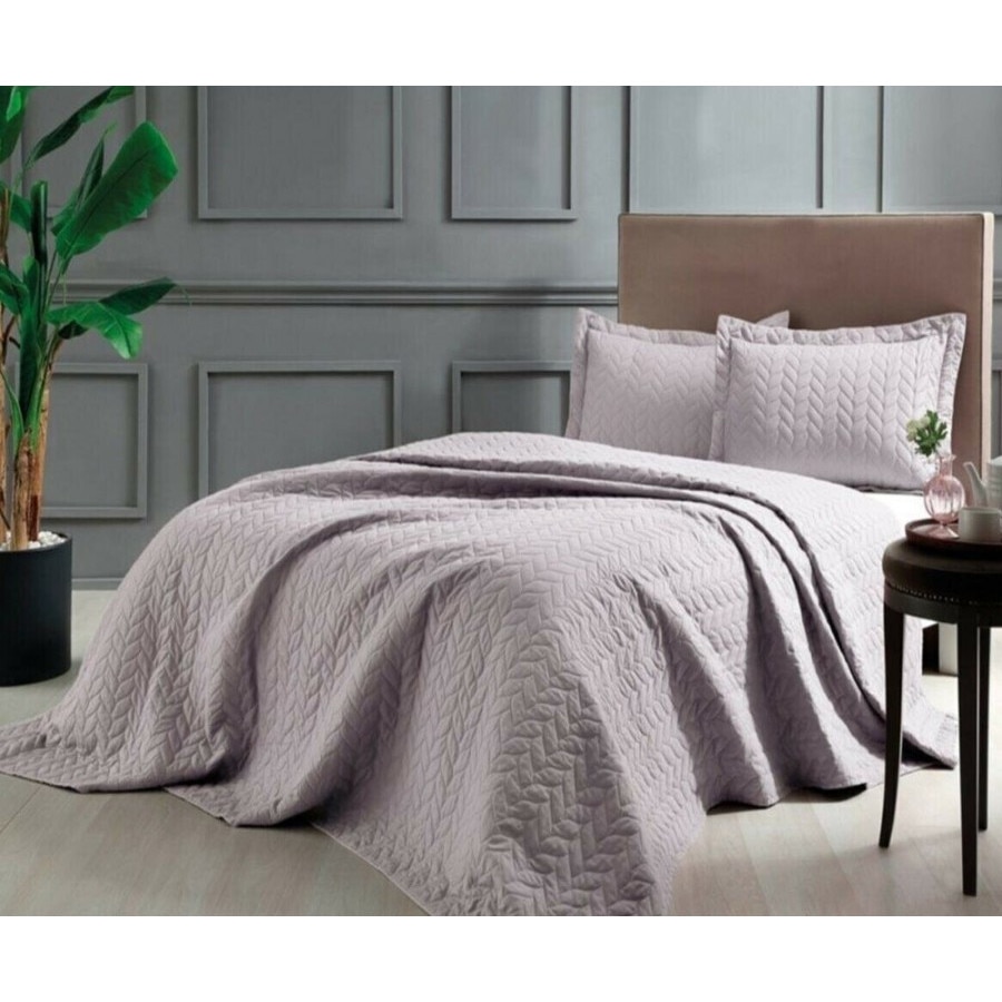 Set de lux cuvertura 250 x 260 cm cu 2 fete de perna, TAC, Glory Tas (gri)