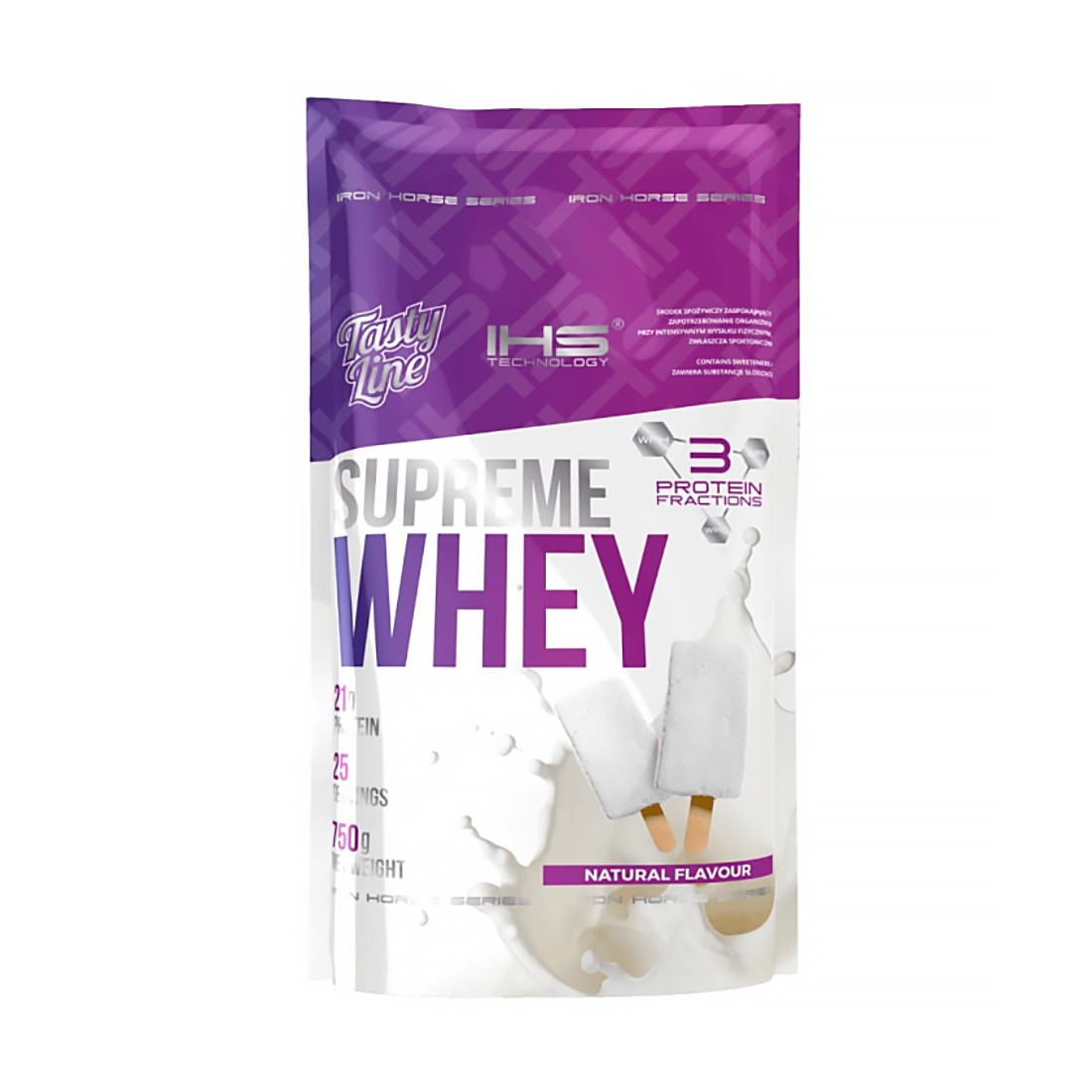Proteine Iron Horse Supreme Whey, Inghetata cu lapte, 750g
