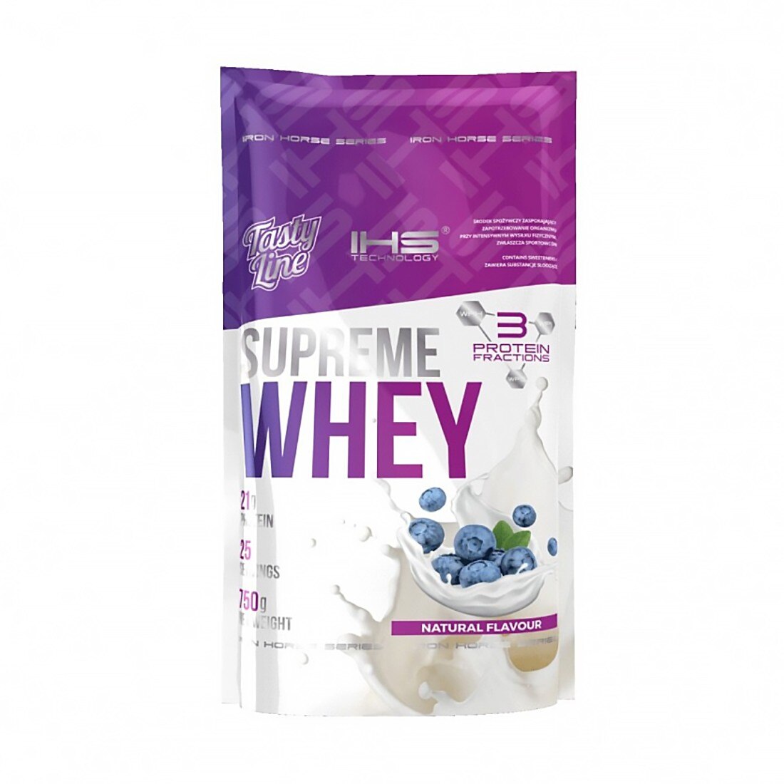 Proteine Iron Horse Supreme Whey, Iaurt cu afine, 750g