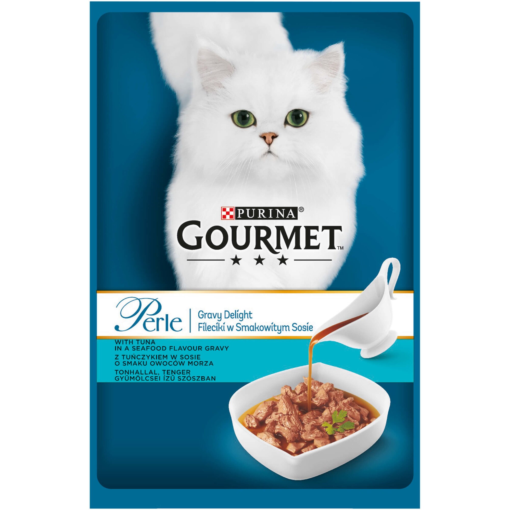 Hrana umeda pentru pisici, Ton, Perle Gourmet, 85G