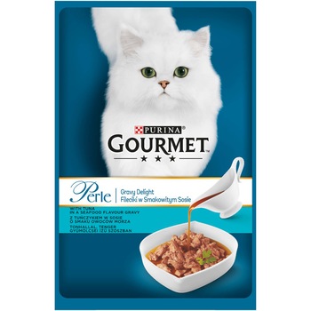 Hrana umeda pentru pisici, Ton, Perle Gourmet, 85G Hrana umeda pentru pisici, Ton, Perle Gourmet, 85G