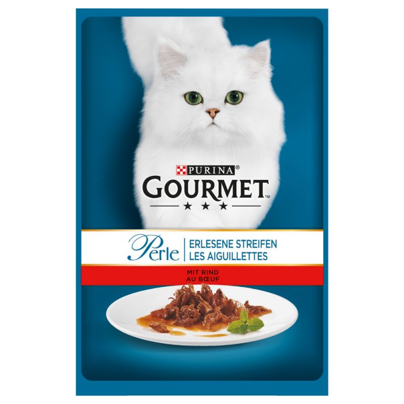 Mancare umeda pentru pisici, Perle Gourmet, 4x85g