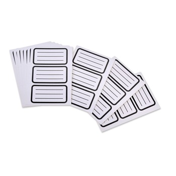 Etichete autoadezive, Zola®,albe cu margine neagra, 30 buc Etichete autoadezive, Zola®,albe cu margine neagra, 30 buc