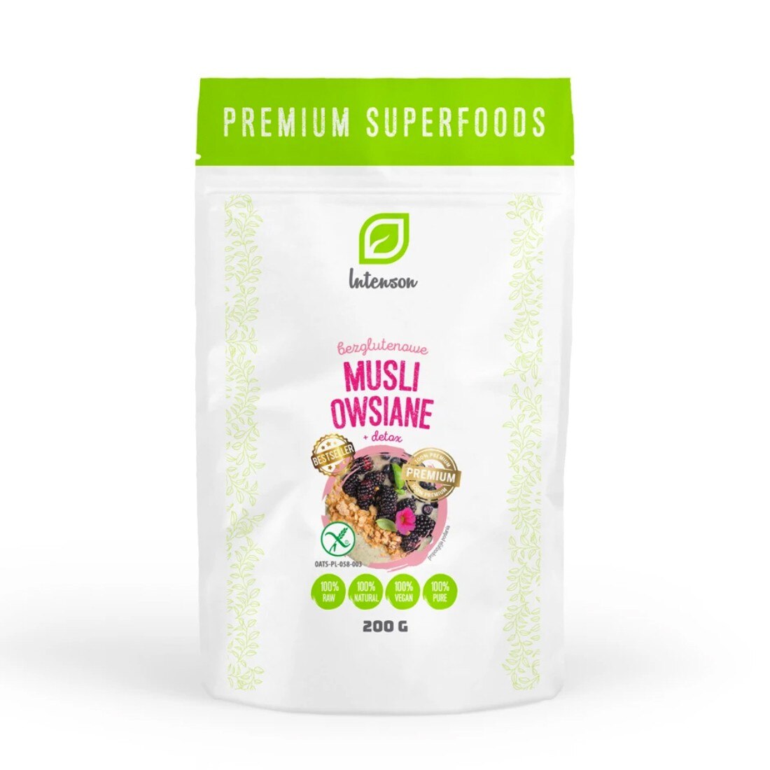 Musli Intenson Detox fara gluten, 200g