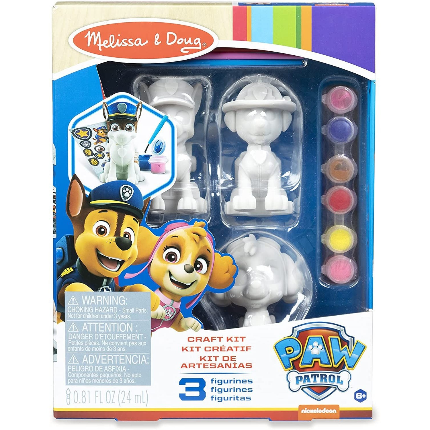 Set pictura Melissa & Doug, Paw Patrol, Craft Kit, 21 piese