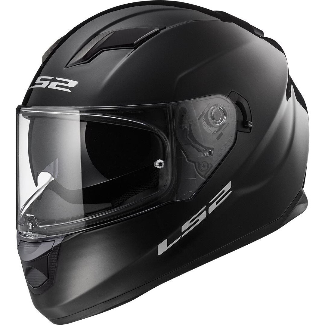 Casca moto, LS2 FF320 Solid Negru, Protectie UV, ABS, XXL (63-64cm)