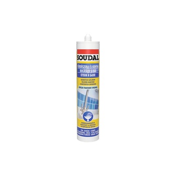 Silicon sanitar Soudal, 280 ml, alb Silicon sanitar Soudal, 280 ml, alb