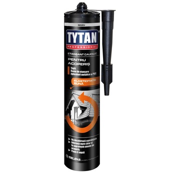 Etansant cauciuc, negru, pentru acoperis, 280 ml, Tytan Etansant cauciuc, negru, pentru acoperis, 280 ml, Tytan
