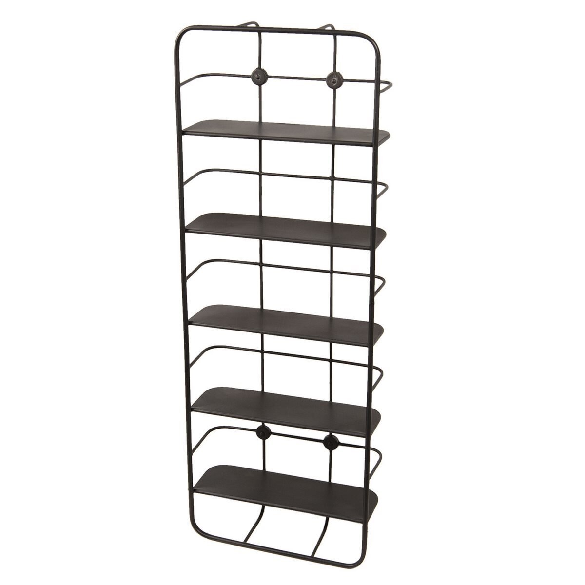 Etajera suspendabila cu 5 polite din fier negru 37 cm x 14 cm x 103 h