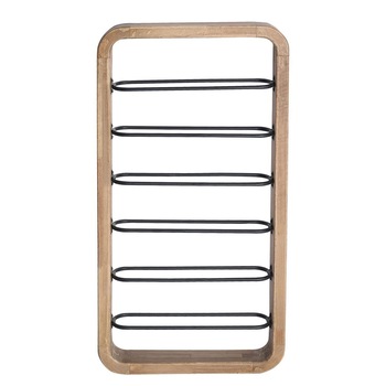 Raft suspendabil din fier maro si lemn natur 40 cm x 6 cm x 80 h Raft suspendabil din fier maro si lemn natur 40 cm x 6 cm x 80 h